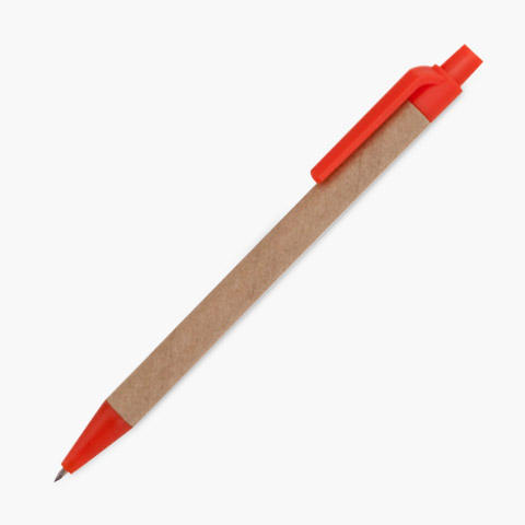 Kugelschreiber Natur Rot