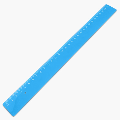 Bedrucktes 30cm Lineal Blau