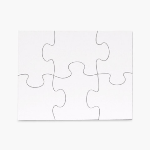 Karton Puzzle Weiß