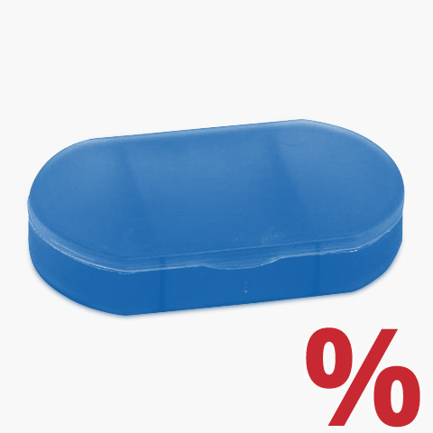 Pillendose 3 Fächer Blau