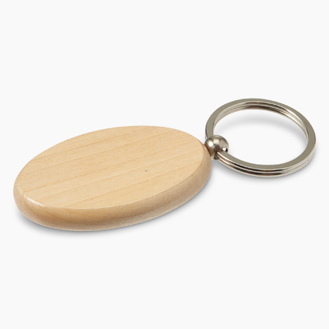 Schlüsselanhänger Holz Oval