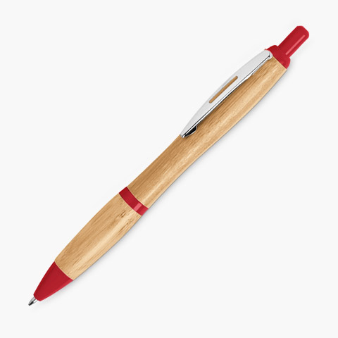 Kugelschreiber Luna Bambus Rot