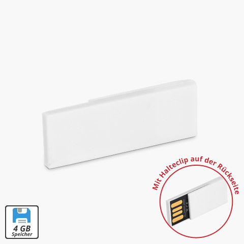 USB-Stick Clip Weiß
