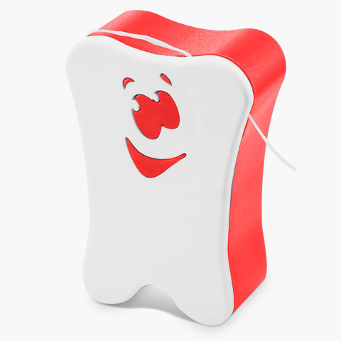 Zahnseide Smiley in Rot