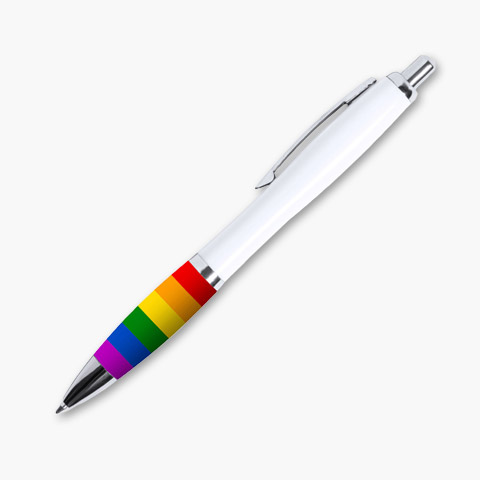 Kugelschreiber Luna Rainbow Weiss