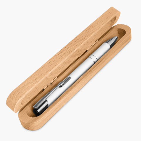 Einzelverpackung Holz-Klappetui Einzelverpackung Karton mit Aufdruck