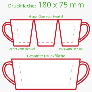 Wei&szlig;e Latte-Tassen - 300 ml