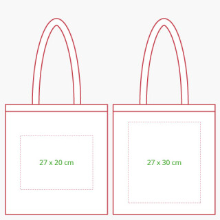 Farbige Baumwolltasche langer Henkel