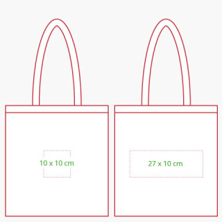 Farbige Baumwolltasche langer Henkel