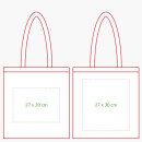Farbige Baumwolltasche langer Henkel
