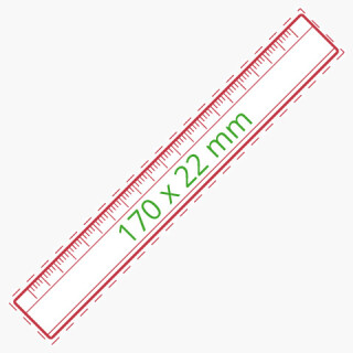 Lineal 16 cm Wei&szlig; vollfl&auml;chig