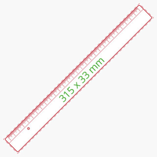 Lineal 30 cm Wei&szlig; vollfl&auml;chig