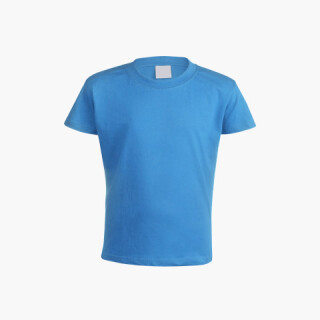 Kinder T-Shirt Farbe Baumwolle Hellblau - M - KAT.80 - TEV