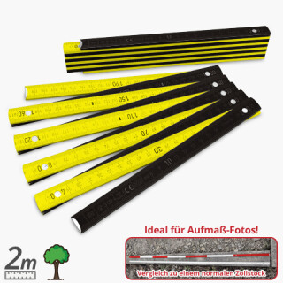 Meterstab 2m - Gelb/Schwarz - Kat.40 v2