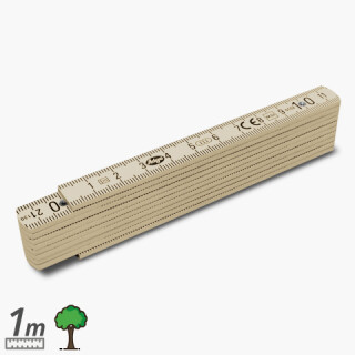 Meterstab 1m-Holz - NATUR - Kat.40 v5