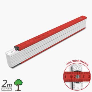 Meterstab 2m-wei&szlig;+Au&szlig;enstreben-rot - Kat.40 v1