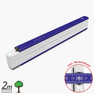 Meterstab 2m-wei&szlig;+Au&szlig;enstreben-blau - Kat.40 v1