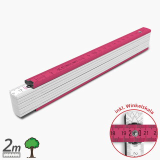 Meterstab 2m-wei&szlig;+Au&szlig;enstreben-pink - Kat.40 v1