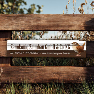 3 m Zollstock mit Aufdruck aus Holz f&uuml;r den Zaunbauer