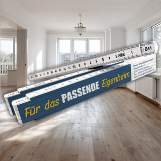 Zollstock mit Aufdruck aus Kunststoff f&uuml;r den...